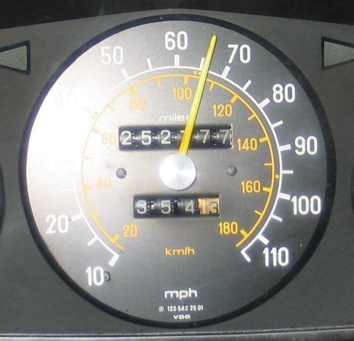 A Mercedes Speedometer